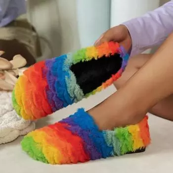 Женские балетки 2024 года, новые весенне-осенние балетки на плоской подошве, женская обувь, модные легкие плюшевые туфли, женские удобные мокасины без застежек 36 синий