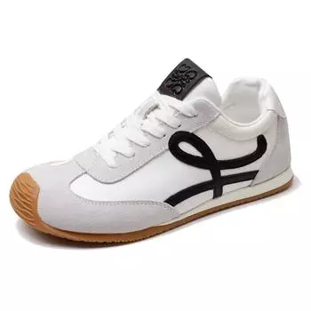 Женские балетки из натуральной кожи в стиле ретро Forrest Gump Color Block, повседневная обувь, летние модные легкие кроссовки без застежек 35