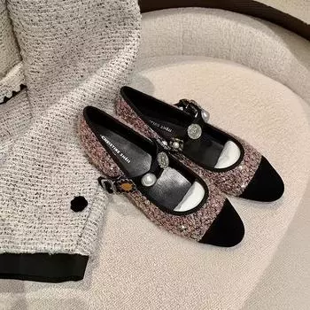 Женские балетки Мэри Джейн с ремешком на щиколотке, нескользящие, свадебные балетки, удобные нарядные туфли для женщин, туфли Мэри Джейн с круглым носком, повседневная обувь для ходьбы 35 розовый