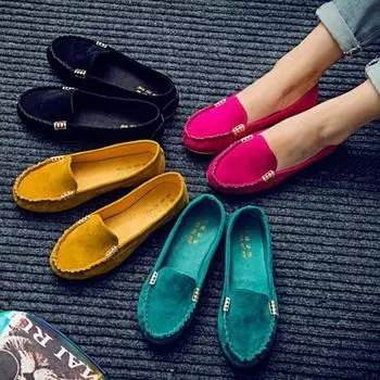 Женские балетки на плоской подошве, модные милые женские туфли-лодочки без шнуровки на низком каблуке, большие размеры 35 чёрный