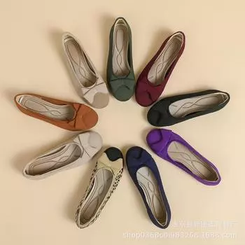 Женские балетки на плоской подошве с сетчатым бантом и круглым носком, мягкие, без застежек, для ходьбы, для женщин, повседневные, удобные, для работы, офиса, нарядные туфли 34 чёрный