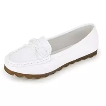 Женские балетки на плоской подошве Женские кожаные дышащие мокасины с вырезами Женские туфли-лодочки Балетки Женская повседневная обувь Кроссовки 4 чёрный