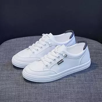 Женские балетки, новые модные белые кроссовки из искусственной кожи, женские, весна-лето, для спорта на открытом воздухе, нескользящие кроссовки, повседневные мокасины 35