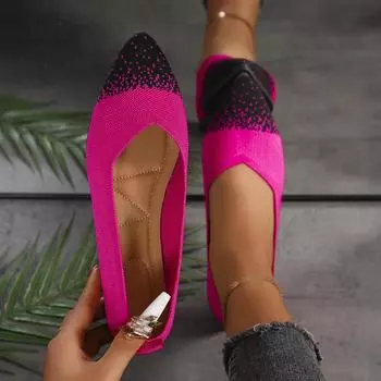 Женские балетки Новые плетеные мягкие вязаные туфли для женщин Весна Повседневные лоферы с неглубоким воротом Кроссовки Женские Zapatos De Mujer 36 белый