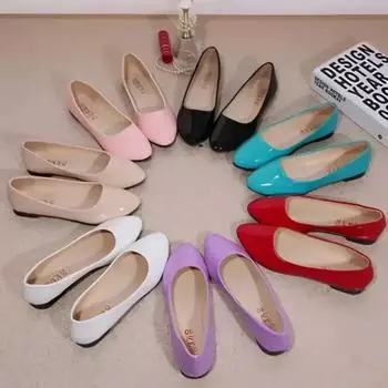 Женские балетки ярких цветов, белые свадебные туфли, женские туфли на плоской подошве из лакированной кожи, без шнуровки, Zapatos Mujer, женские топсайдеры224 34 чёрный