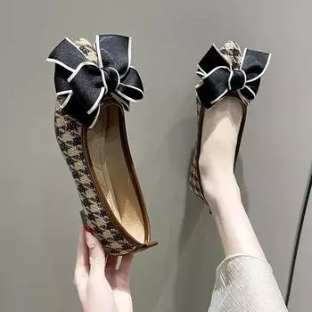 Женские балетки с бантом Zapatos Planos De Mujer Женские летние туфли Плоские туфли Бархатные черные мокасины 35 серый