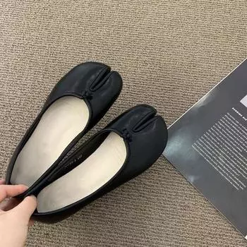 Женские балетки с разделителем для пальцев, туфли-лоферы, мягкие мокасины, повседневная обувь 40