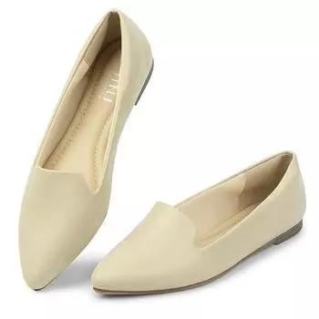 Женские балетки, удобные мягкие туфли без застежек на плоской подошве с острым носком, повседневные элегантные женские кроссовки на низком каблуке 6.5