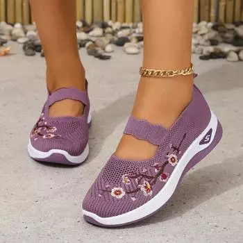 Женские балетки Весна Новая мода дышащие плоские туфли женские легкие нескользящие мокасины износостойкие повседневные кроссовки женские 36