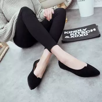 Женские балетки весна-осень конфетного цвета с острым носком балетки на плоской подошве женские мокасины неглубокие туфли-лодочки без застежек hjm8 35 серый