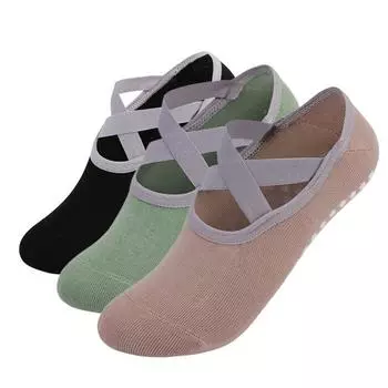 Женские бандажные носки для пилатеса, силиконовые противоскользящие быстросохнущие носки для йоги, женские хлопковые носки для балета и танцев, спортивные носки для фитнеса для тренажерного зала One size fits all