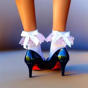 «Женские бархатные кружевные короткие носки с бантом — летний стиль для девочек и студенток» One Size