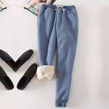 Женские бархатные толстые брюки, осенние и зимние толстые повседневные шаровары XXXXXL чёрный