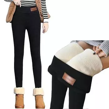 Женские бархатные зимние леггинсы, эластичные, сохраняющие тепло леггинсы, женские, с высокой талией, тонкие, эластичные леггинсы, термоштаны из ягненка S серый