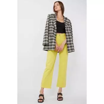 Женские базовые джинсы с вырезами Фисташково-зеленые