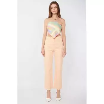 Женские базовые джинсы с вырезами лосося