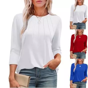 Женские базовые футболки с длинными рукавами и изогнутым подолом, летние топы, облегающие футболки, одежда S красный