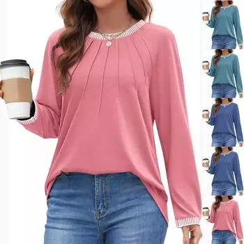 Женские базовые футболки с длинными рукавами и изогнутым подолом, летние топы, облегающие футболки, одежда XS розовый
