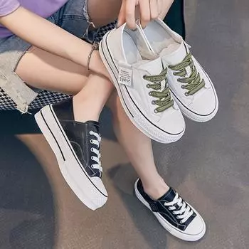 Женские белые кожаные кеды на толстой подошве, модные и удобные для весны 2025 года 36 белый