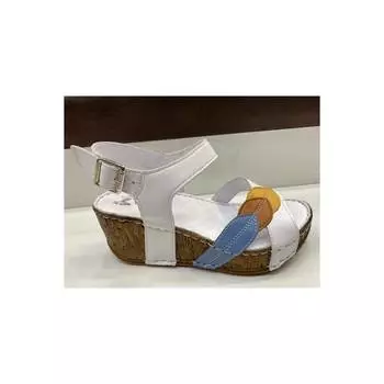 Женские белые кожаные повседневные сандалии Новые летние удобные дышащие повседневные качественные стильные легкие сандалии