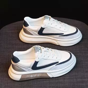 Женские белые кроссовки для тренировок Daddy, новые весенне-осенние модные повседневные кроссовки на толстой подошве 35 синий