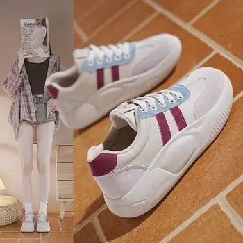 Женские белые кроссовки на платформе в корейском стиле 2025 года XQ-562 35 чёрный