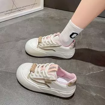 Женские белые кроссовки на платформе, женская мода, плетеные туфли, женские повседневные кроссовки на массивной подошве, вулканизированная обувь для женщин, кроссовки для бега 35
