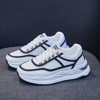 Женские белые кроссовки Весна Лето Теннис Женская Мода Дышащая сетка Кроссовки 35