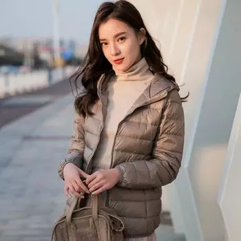 Женские белые куртки на утином пуху 6XL 5XL женские ультра легкие пальто на утином пуху осень-зима теплая верхняя одежда с капюшоном для пешего туризма портативная XXXXXXL