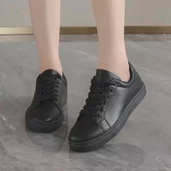 Женские белые повседневные кроссовки на толстой подошве — всесезонный дизайн 2025 года 36 белый