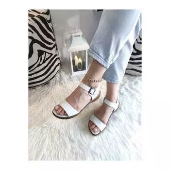 Женские белые сандалии Новые летние удобные дышащие повседневные качественные стильные легкие сандалии