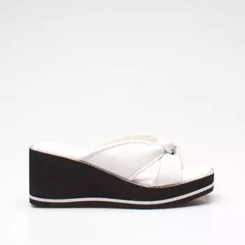 Женские белые тапочки из искусственной кожи