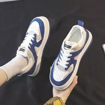 Женские белые трендовые кроссовки 2024 года, весна-лето, новый стиль, удобные, дышащие, универсальные, повседневные, спортивные, теннисные туфли 35 чёрный