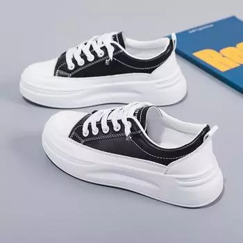 Женские белые туфли, новые легкие кроссовки на платформе с мягкой подошвой для женщин, эластичные водонепроницаемые нескользящие женские повседневные кроссовки 35 чёрный