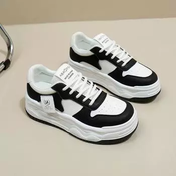 Женские белые туфли, новые осенние студенческие универсальные повседневные туфли Instagram, модные кроссовки на платформе 35