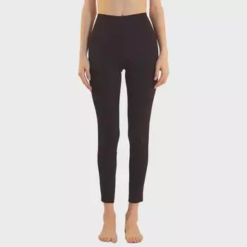 Женские бесшовные антибактериальные леггинсы из модала с высокой талией - 80 штук, теплые, эластичные, класс А XXL чёрный