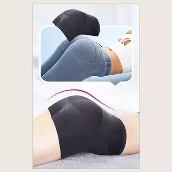 Женские бесшовные брюки для живота, защитные брюки, трусики Барби со средней талией и бедрами M чёрный