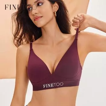 Женские бесшовные бюстгальтеры из хлопка, сексуальное дышащее нижнее белье с глубоким V-образным вырезом, женские топы с пуш-апом и подкладкой, большие размеры, бюстгальтеры с открытой спиной One Size&S