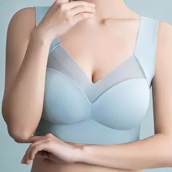 Женские бесшовные бюстгальтеры Push Up с антипровисающим эффектом, удобные беспроводные трусики Gathers Ice Silk Sport Bralette Backless Lady Brassiere L бежевый