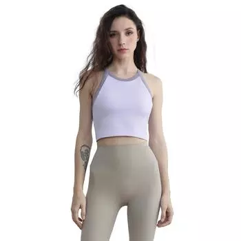 Женские бесшовные цельные спортивные жилеты для йоги и фитнеса телесного цвета S белый