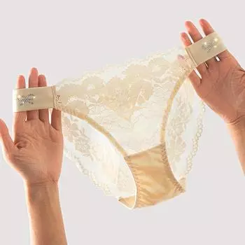 Женские бесшовные кружевные трусики нижнее белье со стразами, трусы с низкой талией, сексуальные, во французском стиле, дышащие, удобные M