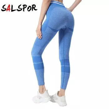 Женские бесшовные леггинсы для фитнеса, брюки с высокой талией и высокой эластичностью, брюки для йоги