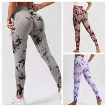 Женские бесшовные леггинсы для йоги с высокой талией, сексуальные модные леггинсы для фитнеса и бега, подъемные ягодицы, велосипедные леггинсы S чёрный