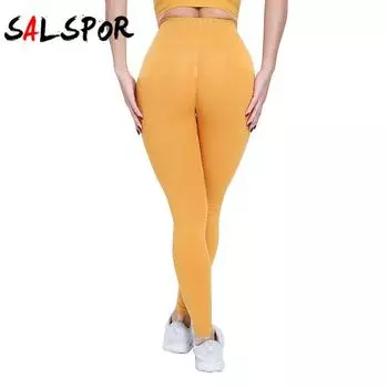 Женские бесшовные леггинсы персикового цвета с высокой талией, леггинсы для тренажерного зала, фитнеса, тренировок, йоги S красный