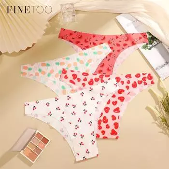 Женские бесшовные летние трусики из шелка FINETOO Ice Silk с антибактериальным покрытием для холодной погоды S