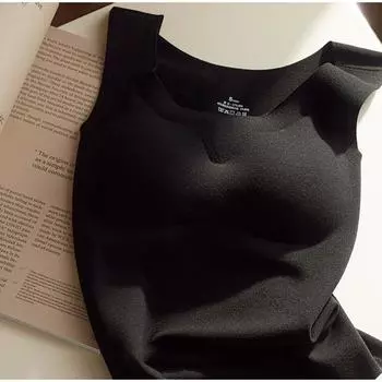 Женские бесшовные нагрудные накладки Женский жилет Повседневная одежда Женские спортивные топы S белый