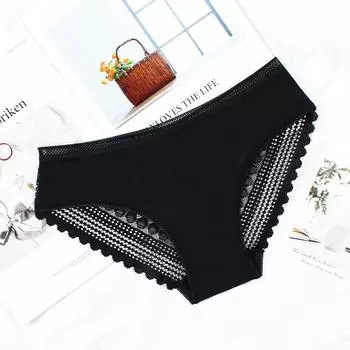 Женские бесшовные открытые трусики, хлопковые дышащие трусы с шаговым швом, женское прозрачное нижнее белье, нижнее белье M