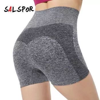 Женские бесшовные шорты персикового цвета с высокой талией для тренажерного зала, фитнеса, спортивных тренировок, йоги, короткие брюки S чёрный