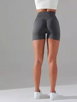 Женские бесшовные спортивные шорты для велоспорта, фитнеса, короткие леггинсы с высокой талией, шорты для фитнеса персикового цвета с эффектом пуш-ап S розы красного