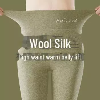 Женские бесшовные теплые брюки из немецкого кашемира и шелка - плюшевый бархат, плотная зимняя хлопковая шерсть, школьная форма 2XL